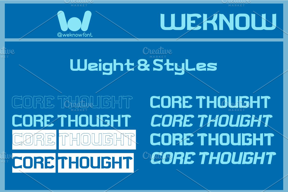 Core Thought font, a Font by weknow (Photo 7 of 8)