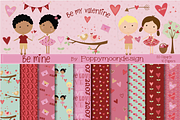 LOVE /Valentine bundle, an Illustration by Poppymoondesign (Thumbnail 11 of 23)