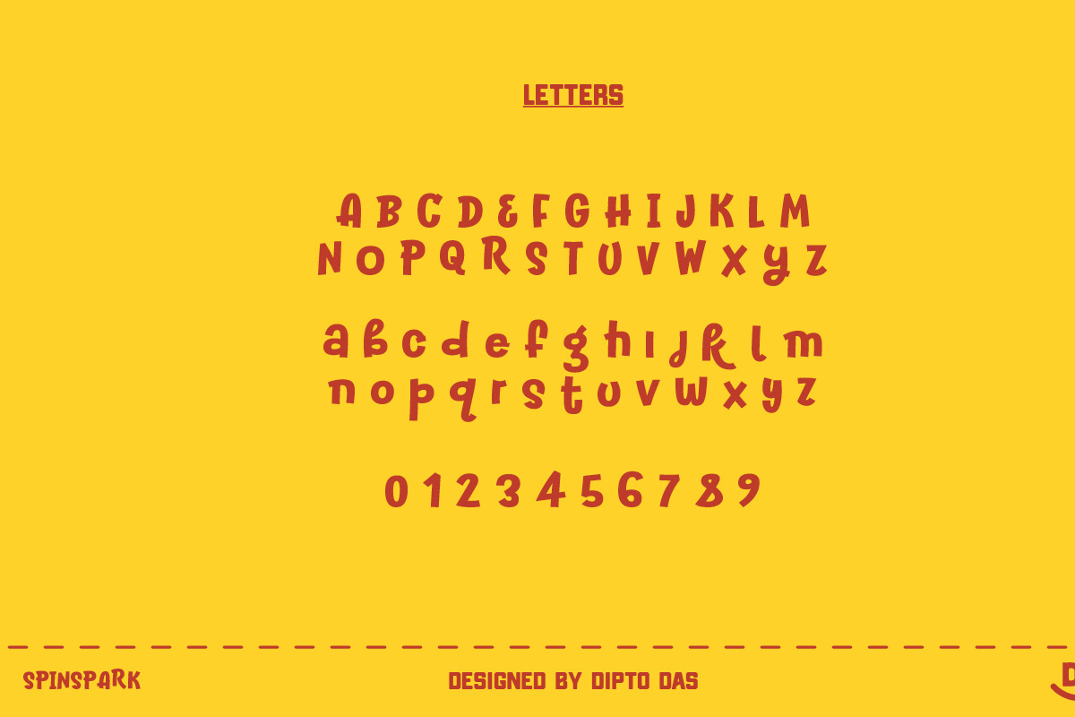 SpinSpark Playful Font, a Handwritten Font by Dipto design (Photo 4 of 6)