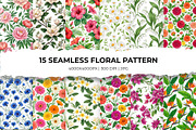Seamless Floral Repeating Pattern, a Pattern Graphic by nandinigraphics (Thumbnail 1 of 3)