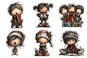 Quirky Christmas Kids Caroling Clipa, an Illustration by Daily.Designs (Thumbnail 4 of 5)