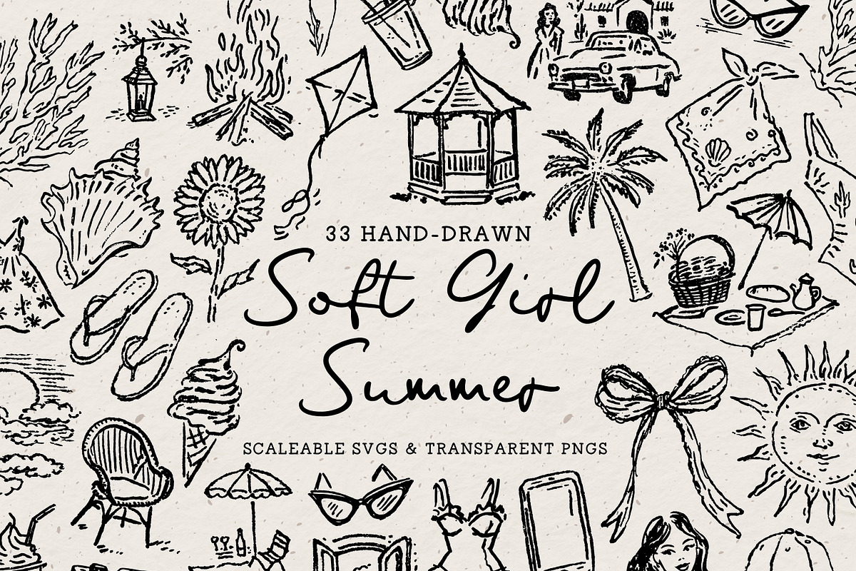Summer Soft Girl Clipart, Beach, an Object Graphic by The October Creative (Photo 1 of 7)