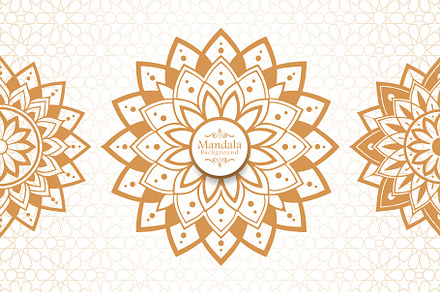 Vector Golden Mandala Pattern
