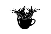 Mountain Coffee Cup Design Bundle, an Illustration by yasushie (Thumbnail 19 of 31)