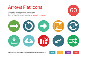Arrows Flat Icon Set