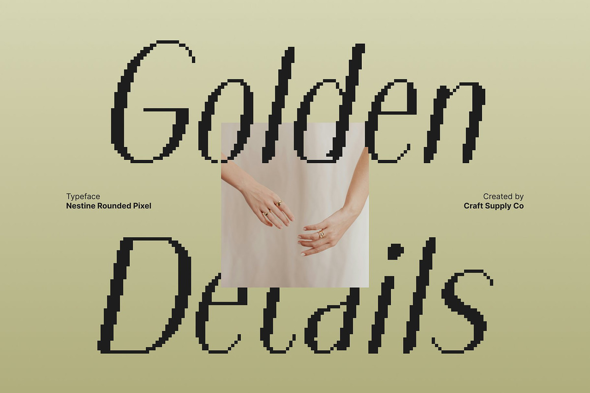 Nestine Rounded Pixel, a Sans Serif Font by Craft Supply Co. (Photo 3 of 8)