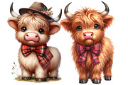 Cute Highland Western Cow, an Illustration by DreamCafeArt (Thumbnail 5 of 5)