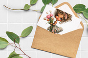 Whimsical Spring Girls Clipart, an Illustration by Libby Wishes (Thumbnail 3 of 7)