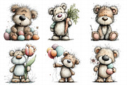 Whimsical Easter Teddy Bear Clipart, an Illustration by Daily.Designs (Thumbnail 5 of 8)