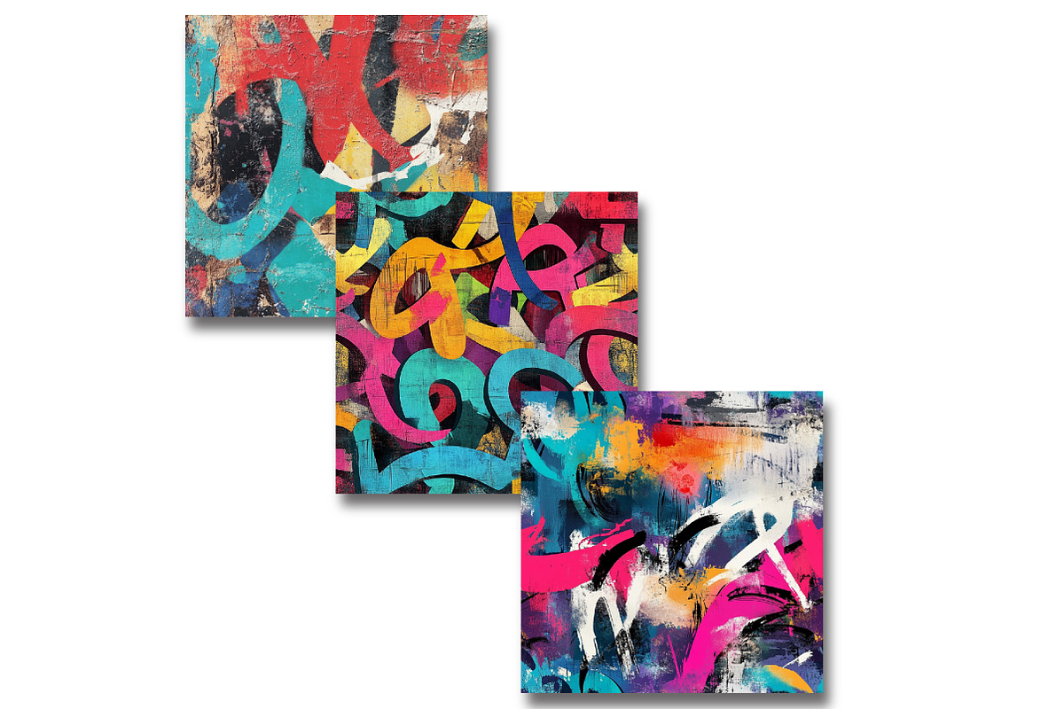 Urban Graffiti Digital Papers, a Pattern Graphic by SinaCreation (Photo 4 of 5)