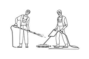 wash pressure washing vector, a Person Illustration by pikepicture