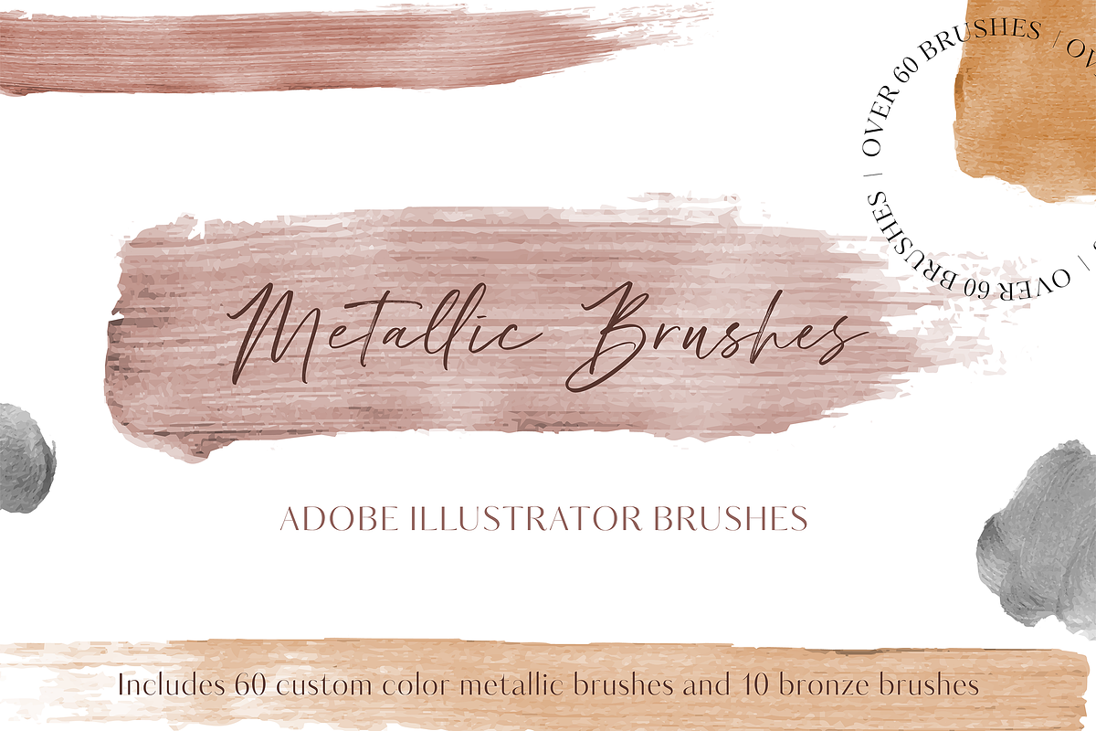 Metallic Brushes for AI, a Brush Add-On by CL Creative Studio (Photo 1 of 10)