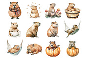 Capybara Clipart, an Illustration by Design Market (Thumbnail 3 of 3)
