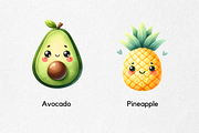 Bundle Kawaii Fruits Clipart PNG, a Food Illustration by jvxvxnism (Thumbnail 12 of 22)