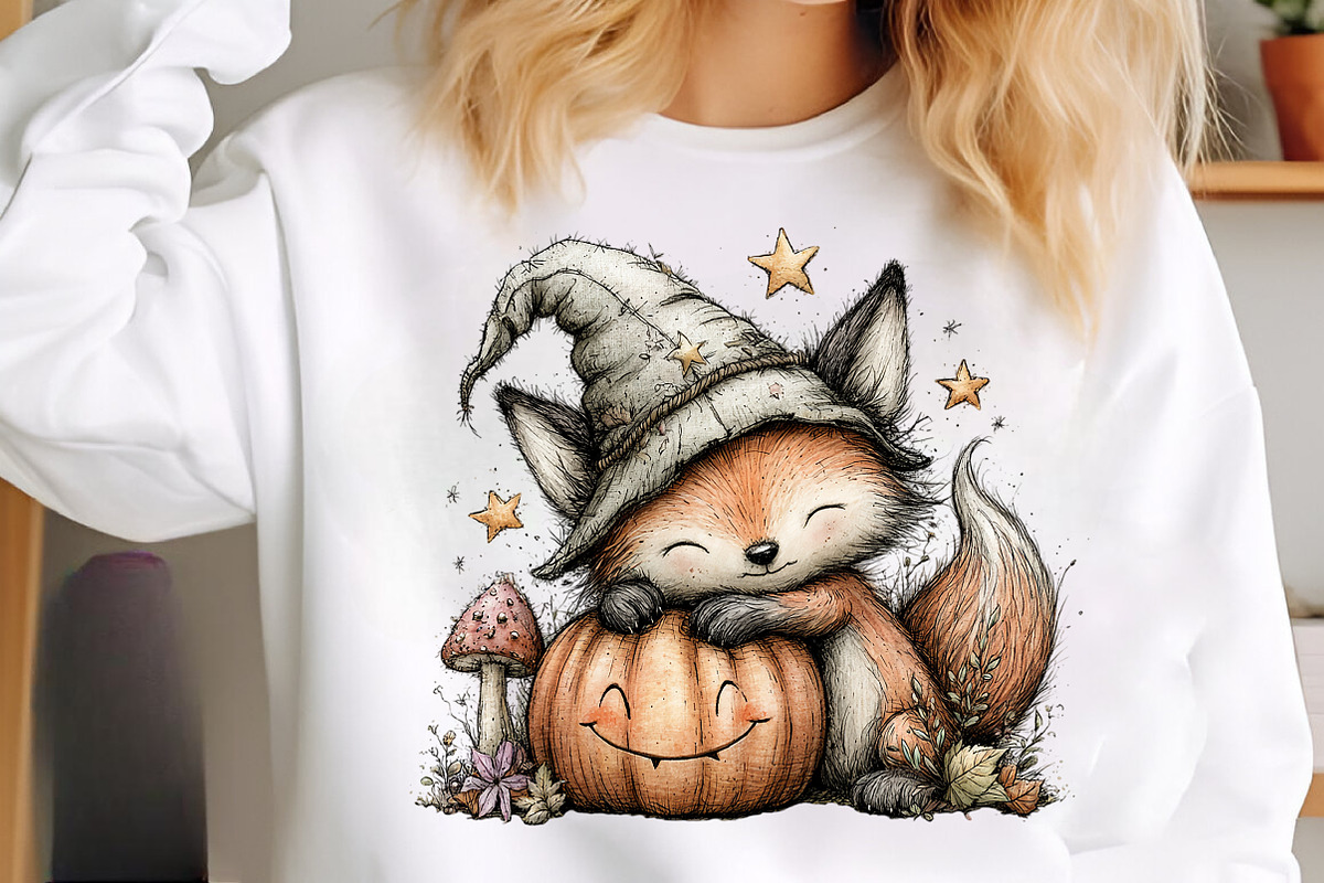 Whimsical Woodland Halloween Clipart, a Transportation Illustration by SinaCreation (Photo 7 of 8)