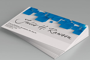 Abstract Blue Square Business Card