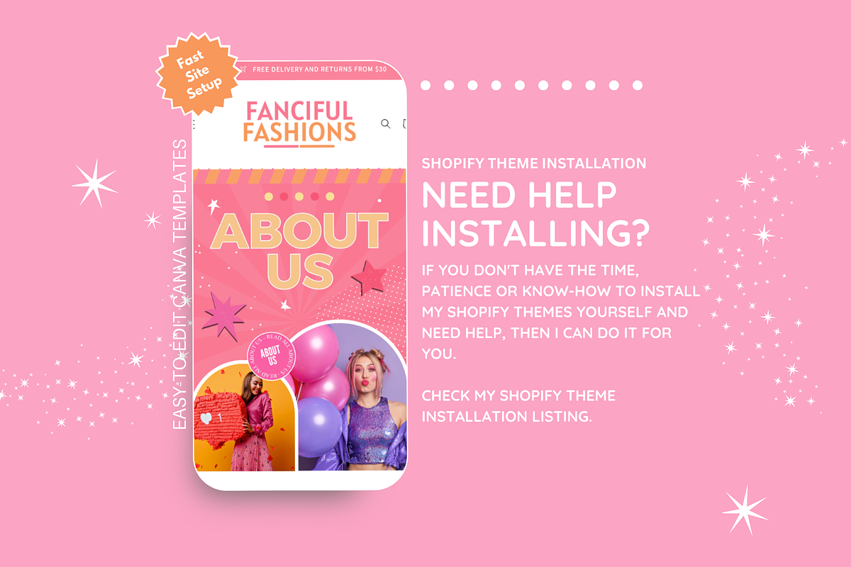 Cute Shop Banner Templates, a Shopify Template by SunshineStudioBoutique (Photo 6 of 7)