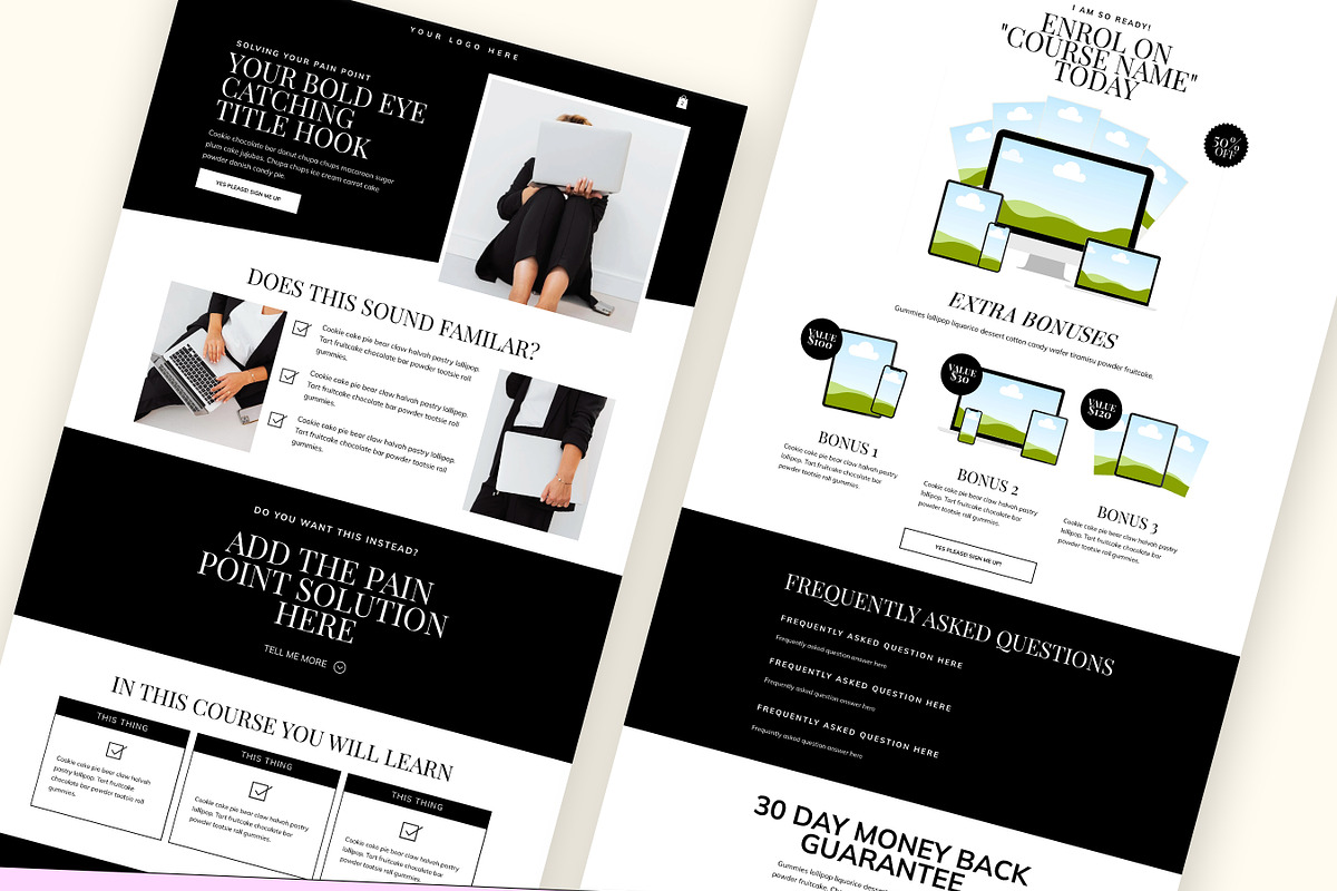 Minimal Wix Sales Page Template, a Wix Template by Template Twist Shop (Photo 7 of 10)