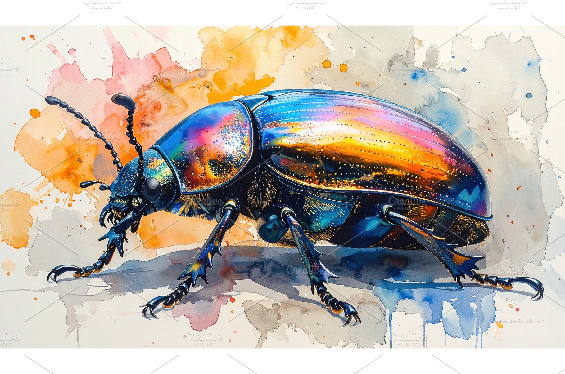 A metallic beetle painted in radiant, an Animal Photo by Igor Tichonow