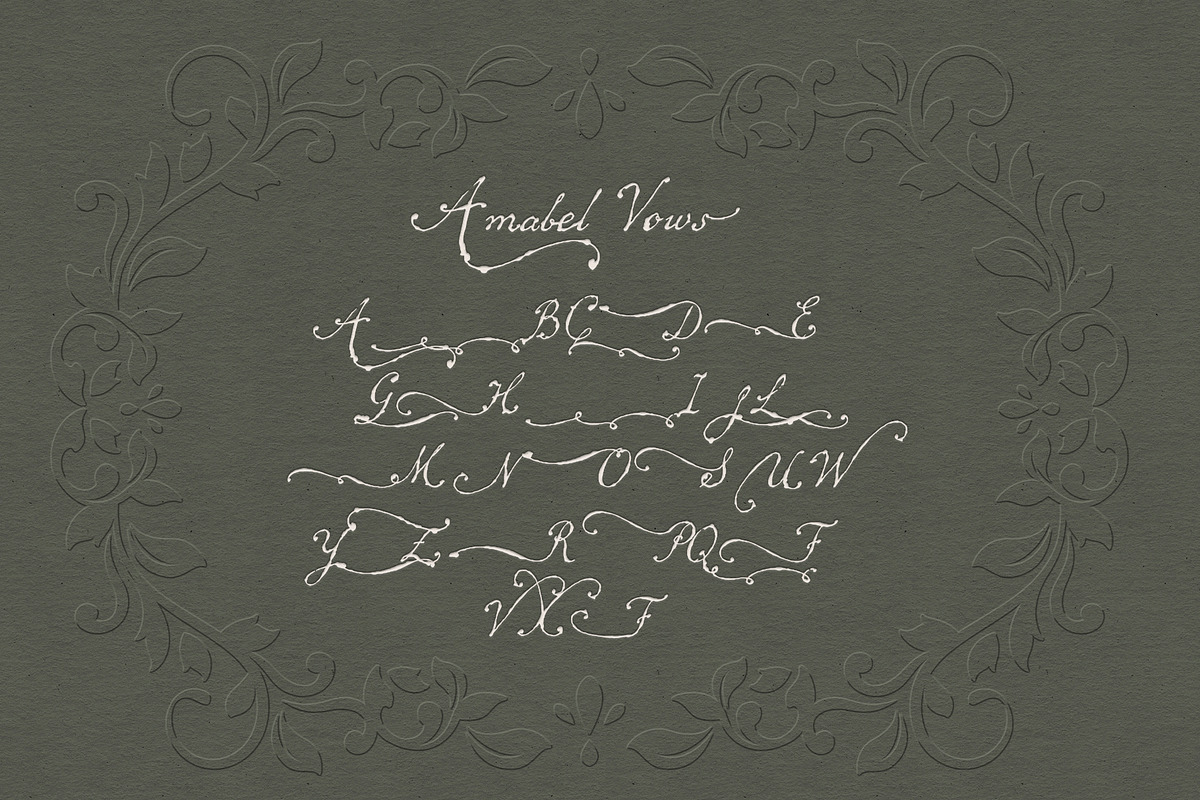 Amabel Vows: Romantic Script Font, a Script Font by Mneme (Photo 7 of 9)