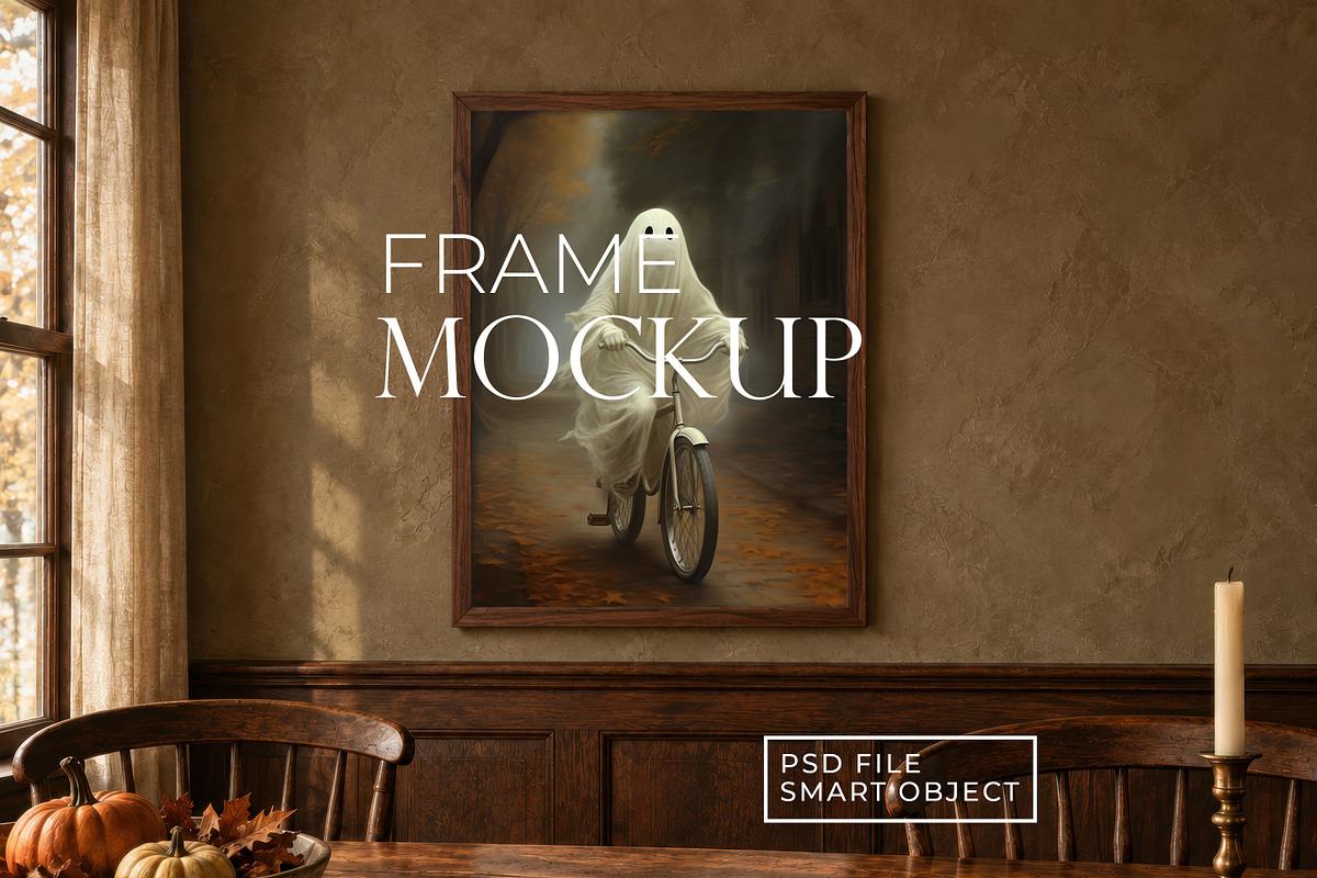 Autumn Vertical Frame Mockup PSD, a Household Mockup by AYAKA Studio Co. (Photo 4 of 6)