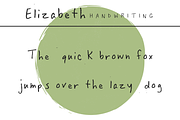Elizabeth Handwriting, a Script Font by ElizabethJournals (Thumbnail 2 of 2)