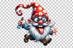 Crazy Funny Gnomes PNG Clipart