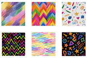 Colorful Crayon Scribble Patterns, a Pattern Graphic by CreationArt (Thumbnail 4 of 5)