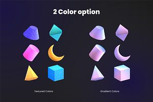 3D Shapes Icon Set