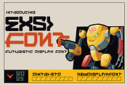 Exsi Font - Futuristic Display Font, a Serif Font by Dm Studio (Thumbnail 1 of 10)