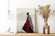African Maasai Warrior Sunrise Art, a Person Illustration by PrintablesByFranklyn (Thumbnail 6 of 6)