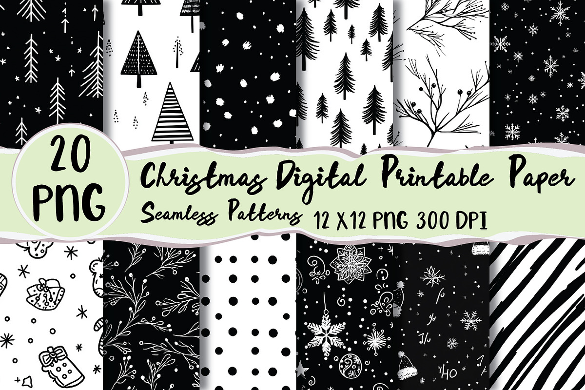 Christmas Digital Printable Paper, a Texture Illustration by Daily.Designs (Photo 1 of 4)