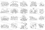 Cartoon doodle family activities set, an Illustration by Bubert Art (Thumbnail 3 of 3)