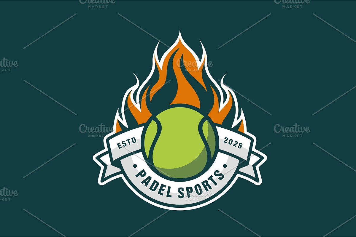 Padel Sports logo and badge, a Branding & Logo Template by swarnstudio