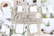 Winter Mockups, Mugs, Frames, Cards, a Household Mockup by Michèle Kae (Thumbnail 1 of 10)
