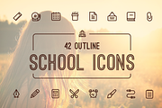 School Icons, an Outline Icon by Limitless (Thumbnail 1 of 2)