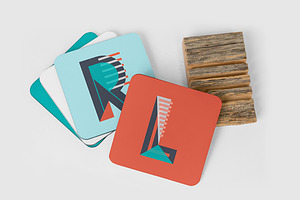 Coasters Mockup