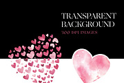 Heart Shapes Clipart, Red Heart PNG, a Decorative Illustration by BrushstrokeArtGB (Thumbnail 7 of 9)