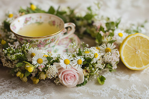 Summer garden by the lemon tree, countryside nature, a Food & Drink Photo by Studio ANNA