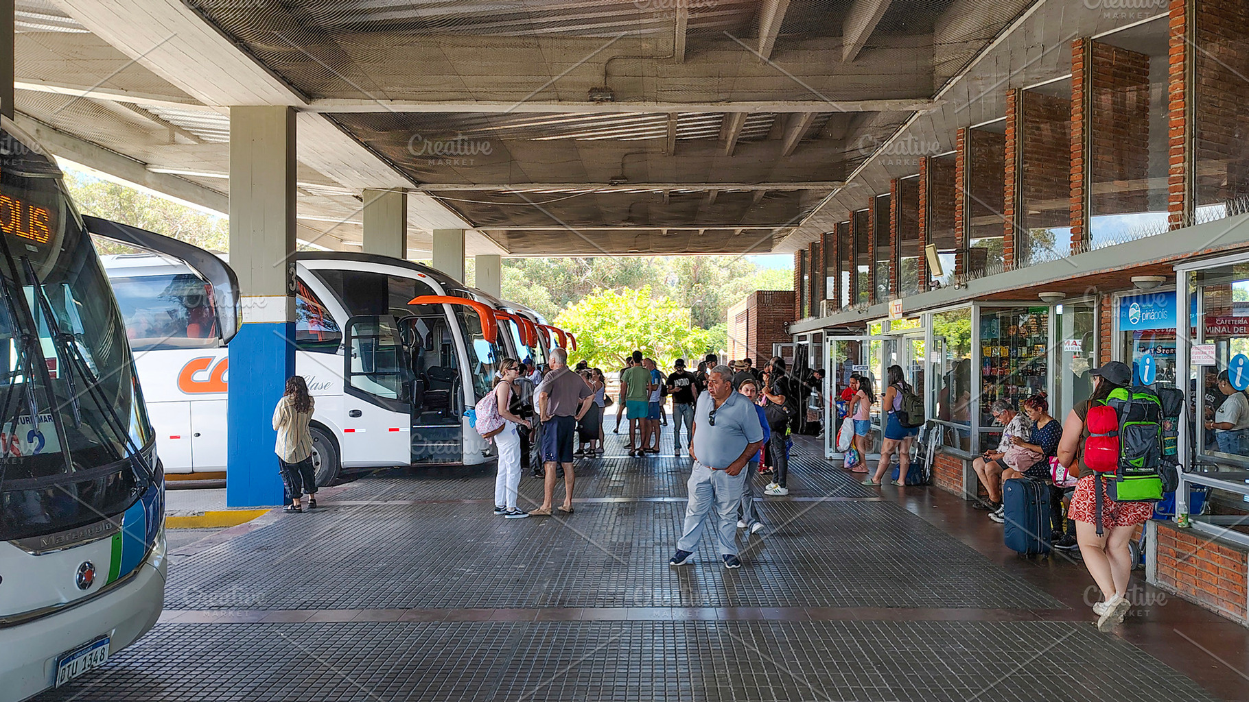 Bus station outdoors, piriapolis city, uruguay, a Transportation Photo by DanFLCreativo