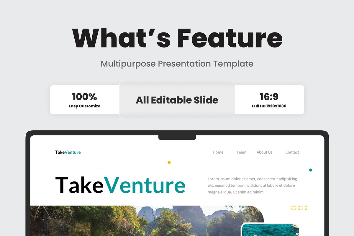 Travel & Adventure PowerPoint, a Presentation Template by SquidPixey (Photo 2 of 6)