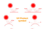 UV protection symbole 6 icons set, an Outline Icon by PeoGeo Creative (Thumbnail 2 of 2)
