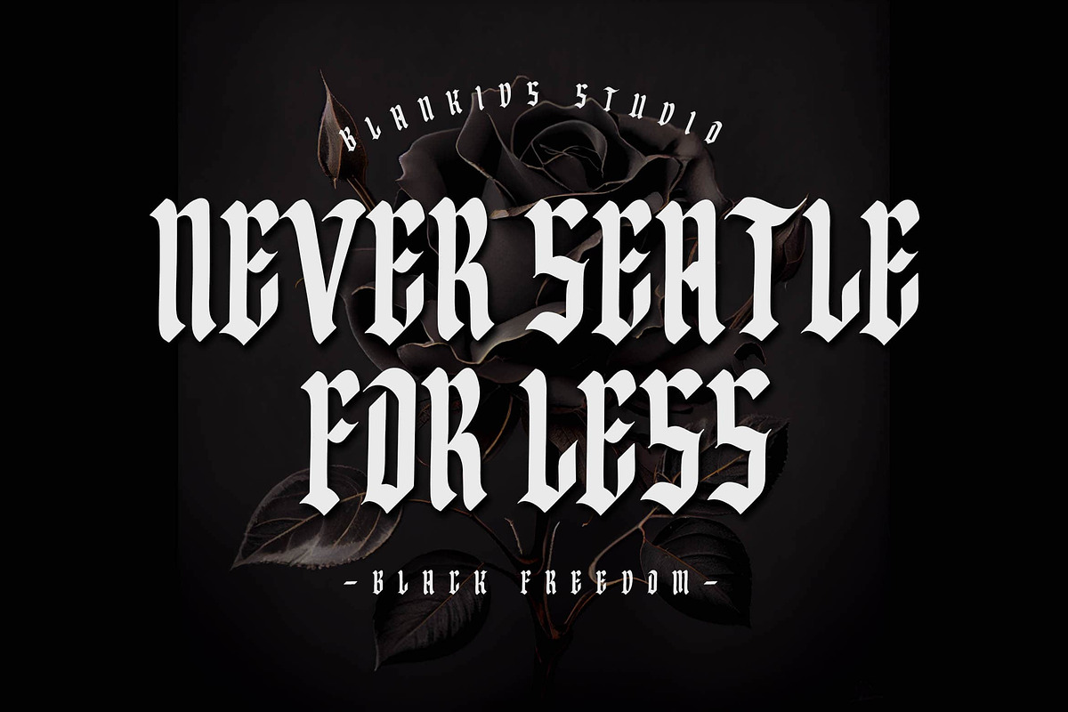 Black Freedom a Blackletter Font, a Blackletter Font by Blankids Studio (Photo 2 of 9)