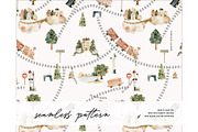 Train Landscape Railway pattern, a Pattern Graphic by Milatoo (Thumbnail 1 of 4)