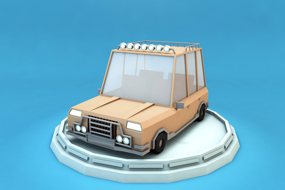 Cartoon Car Set Low Poly 3D Model, a Cars & Vehicle 3D Model by Low Poly Lab (Photo 10 of 13)