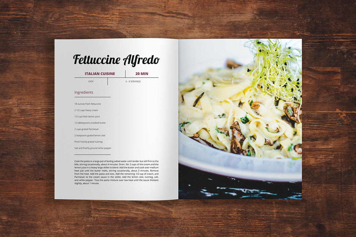 Modeno - A Modern Cookbook Template, a Brochure Template by Prixel Creative (Photo 2 of 18)