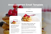 Announcement MailChimp Template, an Email Template by Leanna Norwood Creative (Thumbnail 1 of 2)
