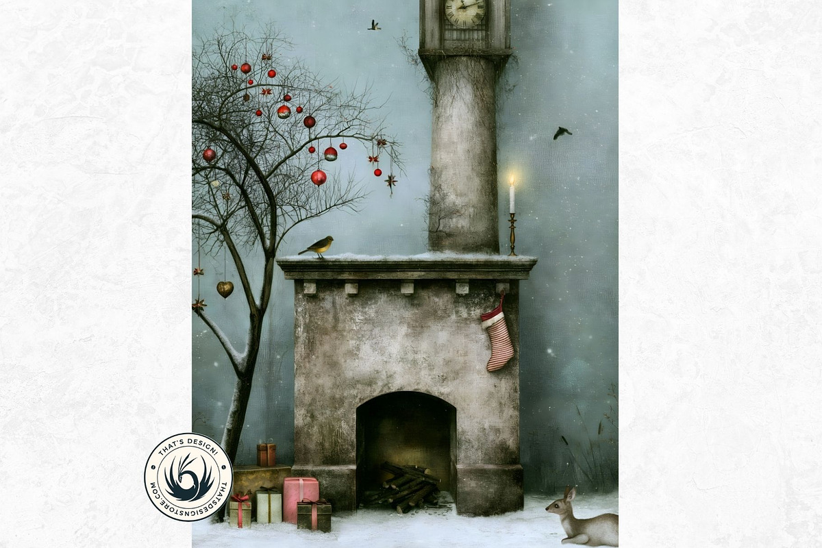 Surreal Moody Christmas Backdrops, a Background Graphic by ThatsDesignArt (Photo 3 of 15)