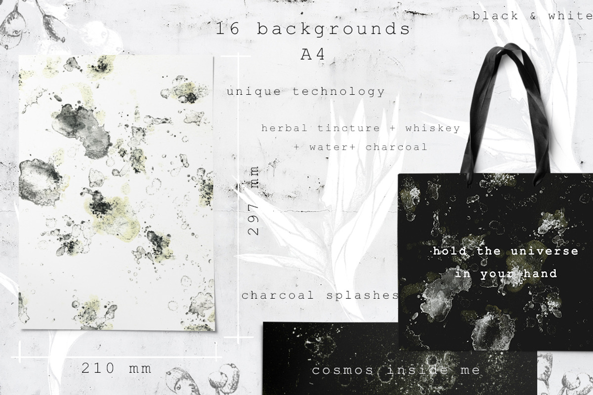 CHARCOAL & GOLD GRAPHIC COLLECTION, a Texture Illustration by Luna Dreams (Photo 4 of 11)