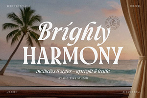 Brighty Harmony | Serif font family